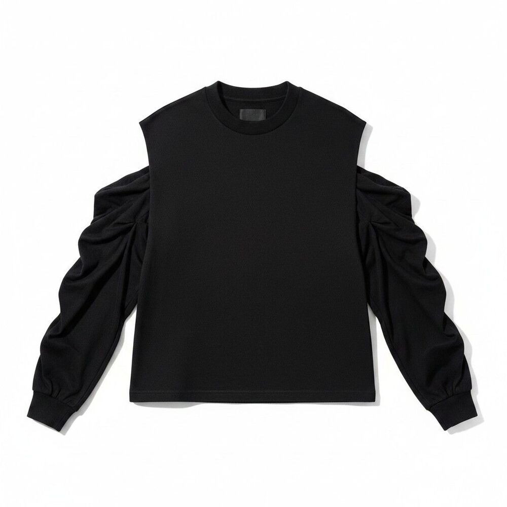 RtA Sz XS Womans Black Cotton Long sleeve  T-shirt